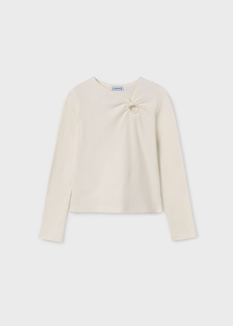 Mayoral Usa Inc Mayoral Ribbed Gathered Keyhole Neck Top - Little Miss Muffin Children & Home