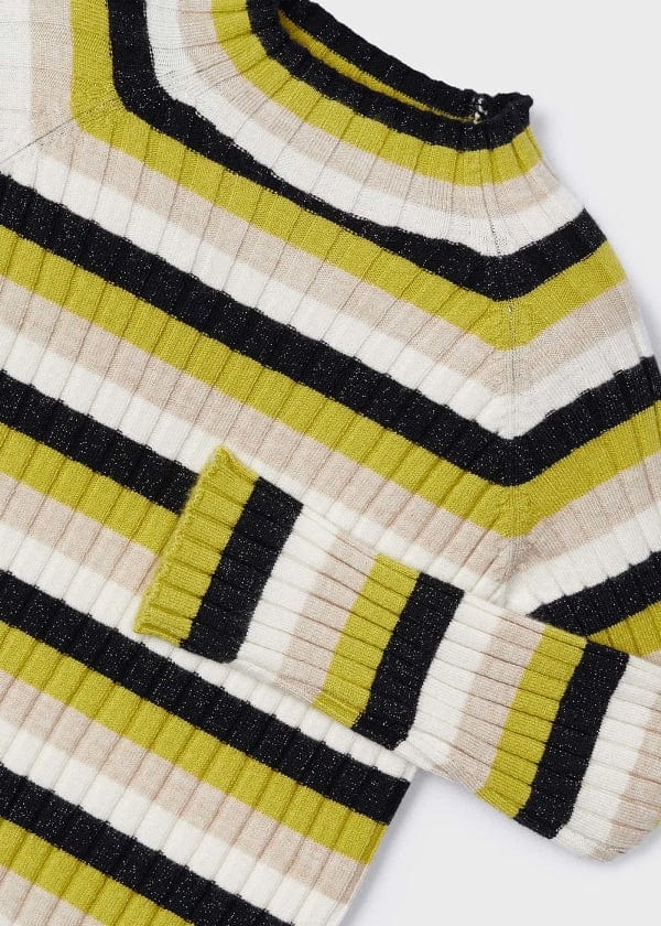Mayoral Usa Inc Mayoral Girl Ribbed Mock Neck Sweater in Cirtonella - Little Miss Muffin Children & Home