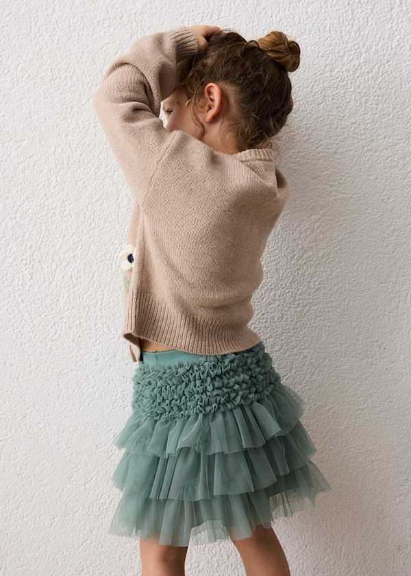 Tiered Ruffle Tulle Skirt