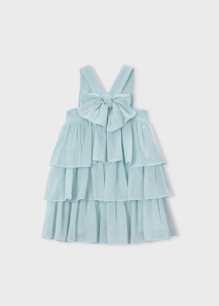 Tiered Ruffle Halter Dress in Lake
