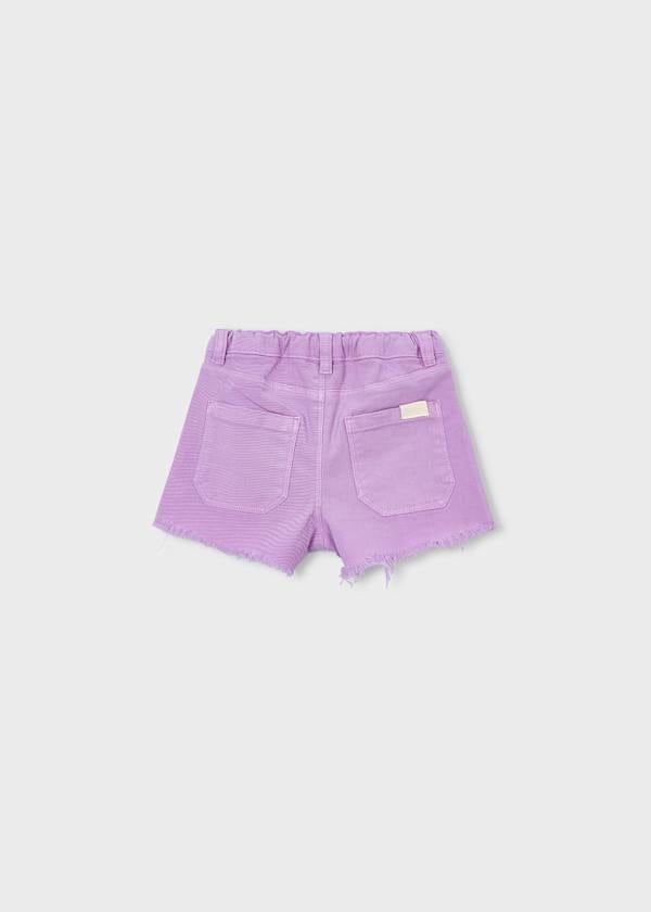 Mayoral Usa Inc Girl's Raw Edge Twill Shorts in Lilac - Little Miss Muffin Children & Home