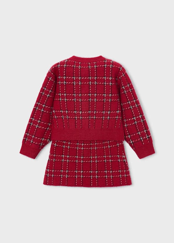 Knit Cardigan & Skirt Set