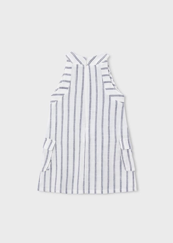Striped Sleeveless A-Line Dress