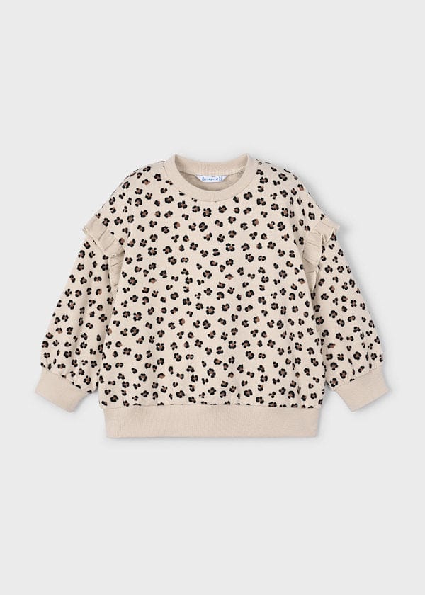 Mayoral Usa Inc Leopard Sweatshirt with Ruffle Trim - Little Miss Muffin Children & Home