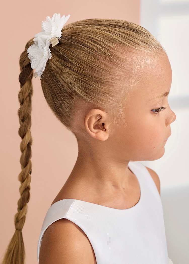 Tulle Hair Clip Set in Cream