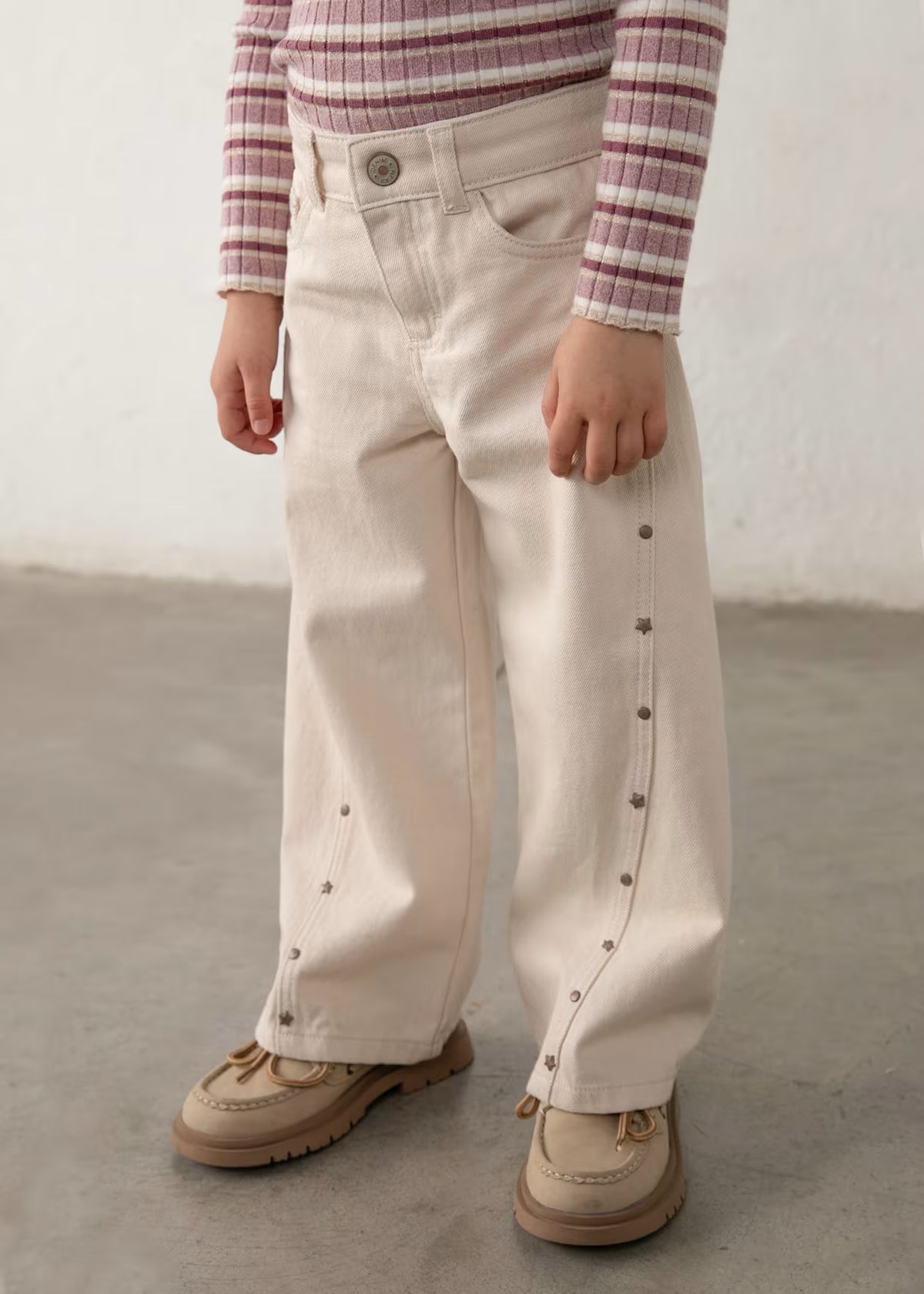 Diagonal Seam Twill Pants, 2 Colors Available