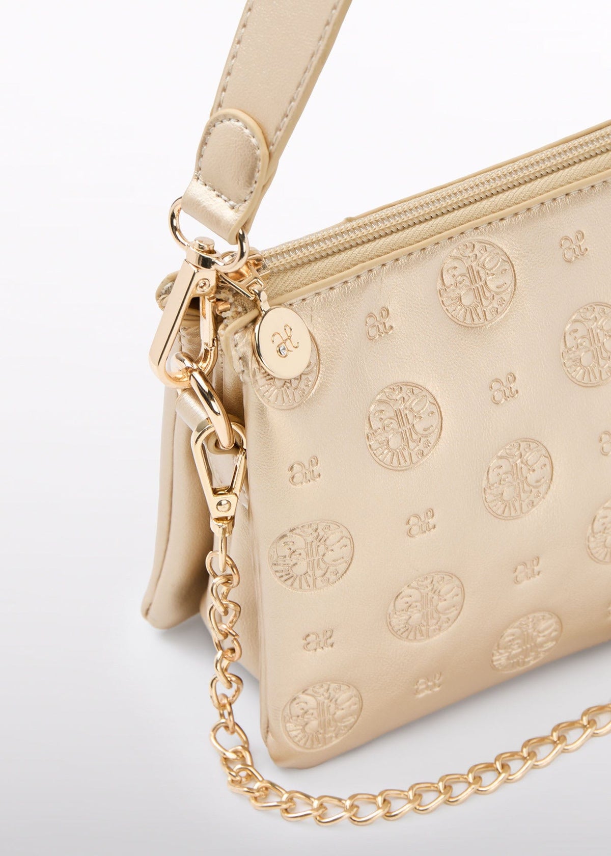 Abel & Lula Abel & Lula Embossed Logo Handbag in Gold - Little Miss Muffin Children & Home