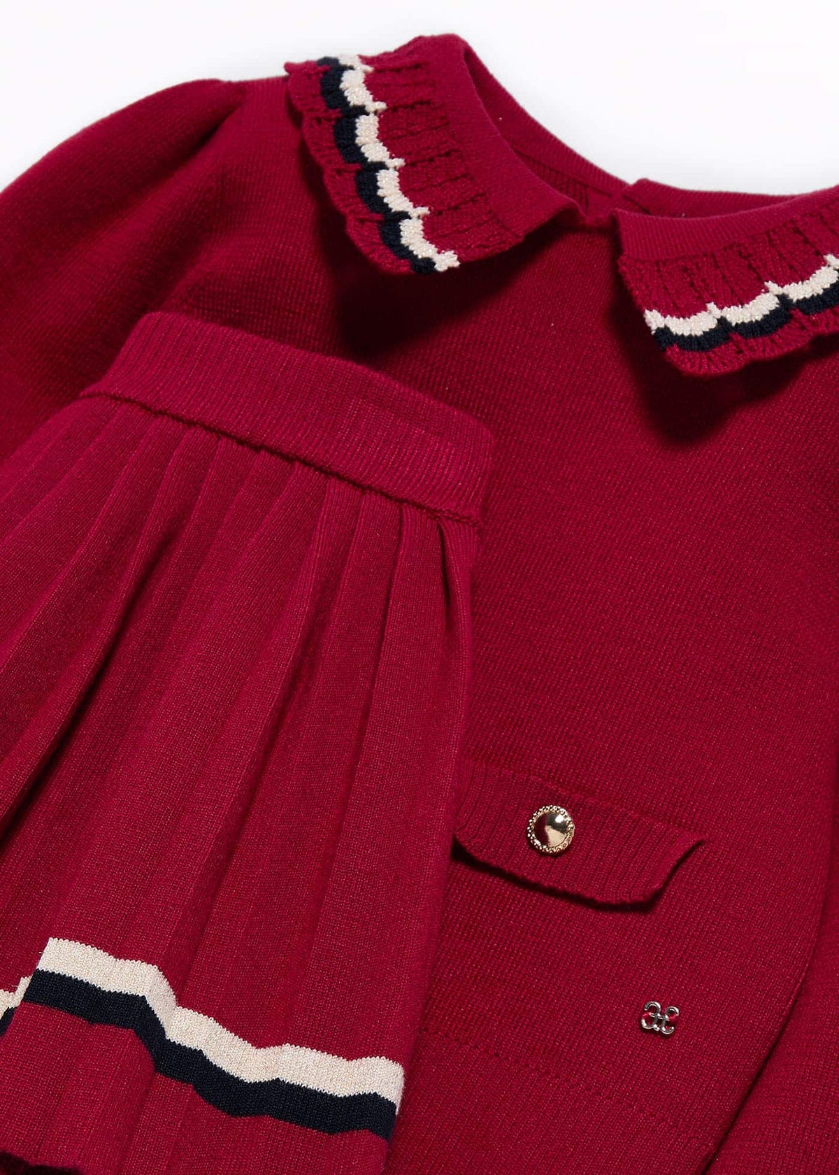 Abel & Lula Abel & Lula Pleated Knit Skirt & Sweater Set - Little Miss Muffin Children & Home