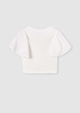 Mayoral Usa Inc Mayoral Chiffon Flutter Sleeve Ribbed T-Shirt - Little Miss Muffin Children & Home