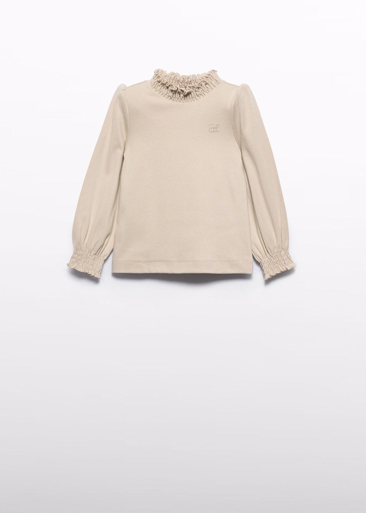 Abel & Lula Abel & Lula Ruffled Neck Sweater in Golden - Little Miss Muffin Children & Home