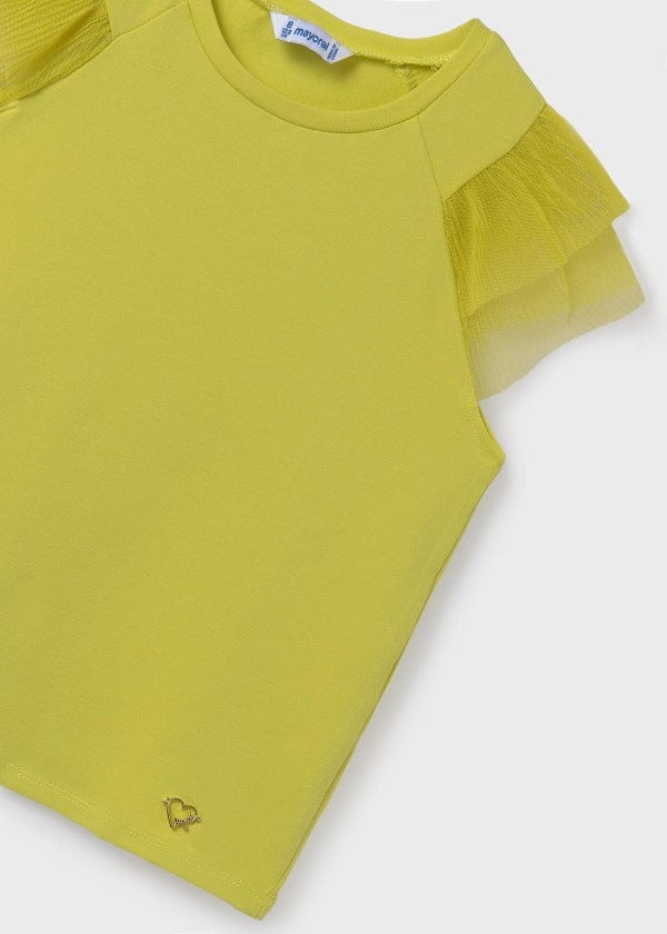 Mayoral Usa Inc Mayoral T-Shirt with Tulle Flutter Sleeves - Little Miss Muffin Children & Home