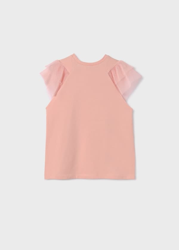 Mayoral Usa Inc Mayoral T-Shirt with Tulle Flutter Sleeves - Little Miss Muffin Children & Home