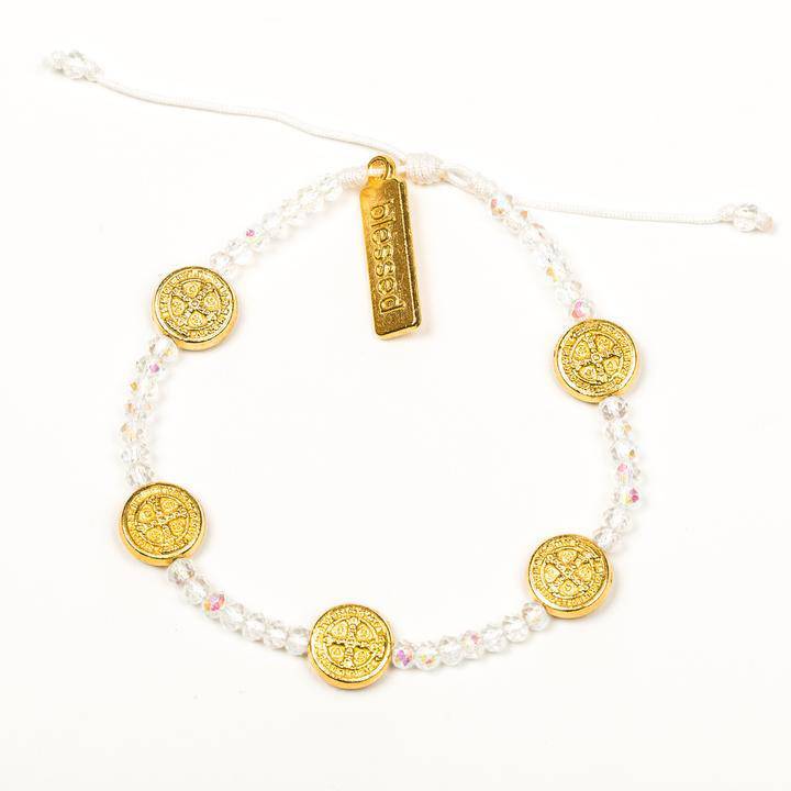 My Saint My Hero My Saint My Hero Gratitude Crystal Bracelet Gold Medals - Little Miss Muffin Children & Home