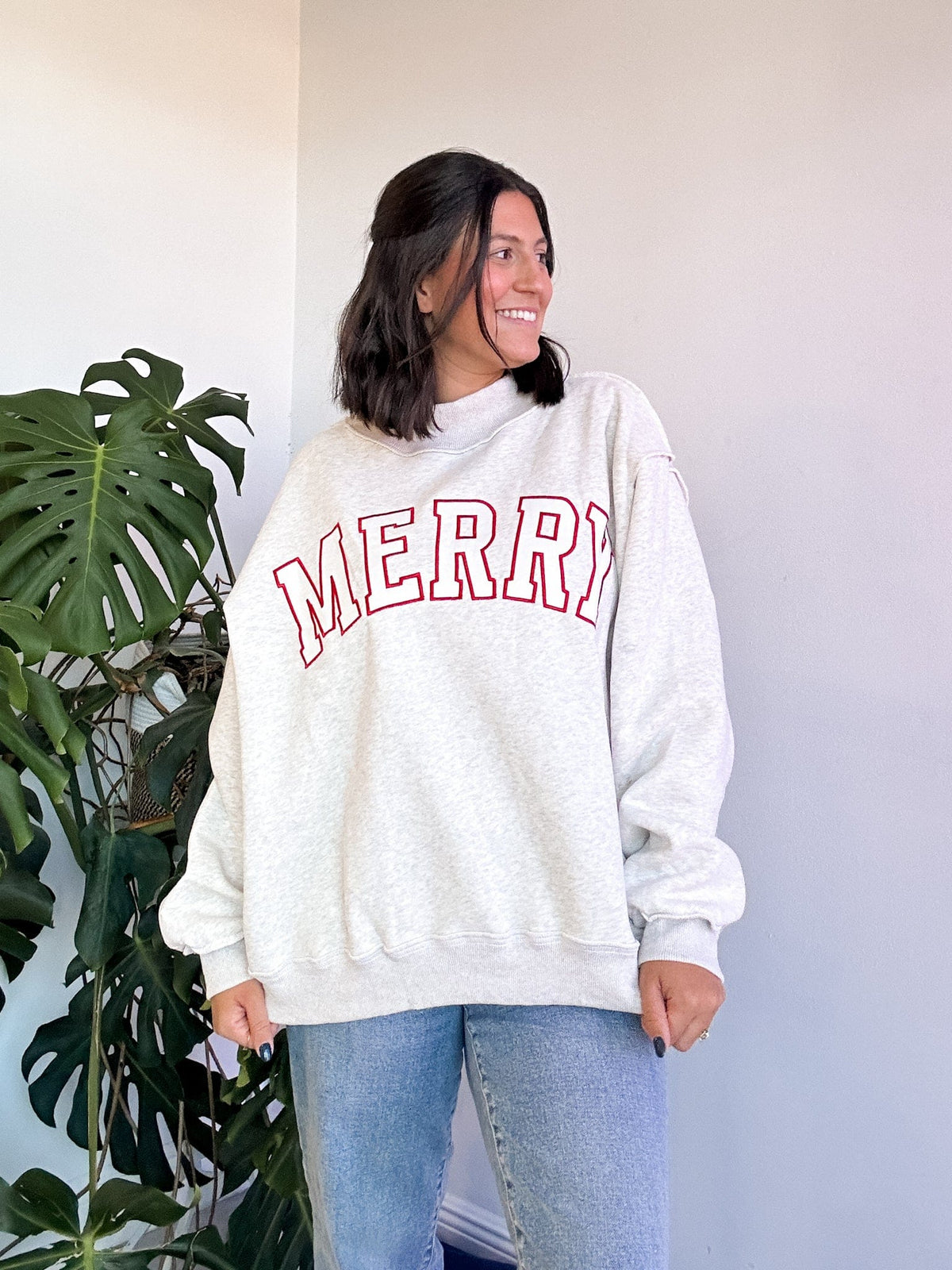 oversized merry sweater grey