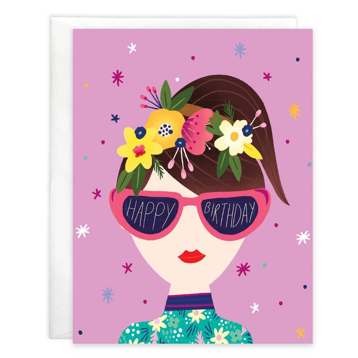 happy birthday sunglass girl
