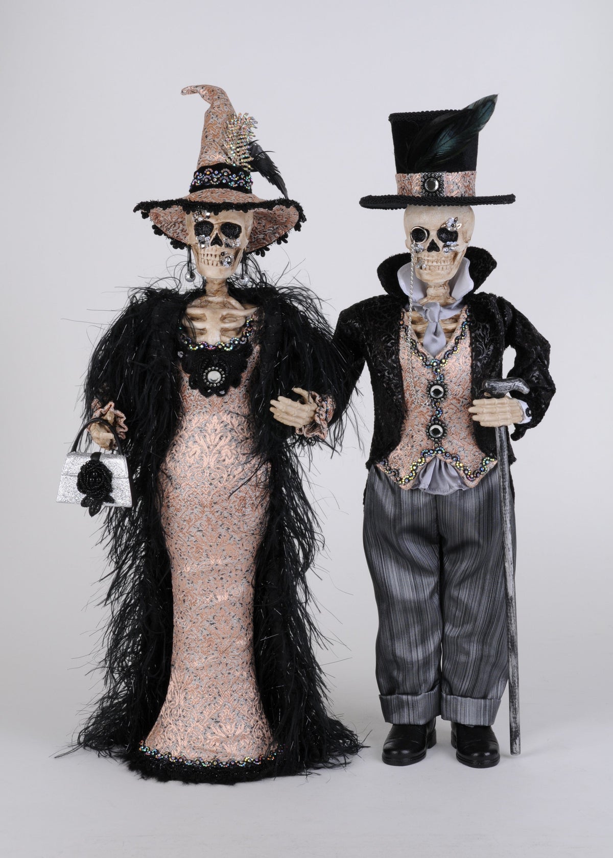 harry and lucy skeleton pair halloween decoration