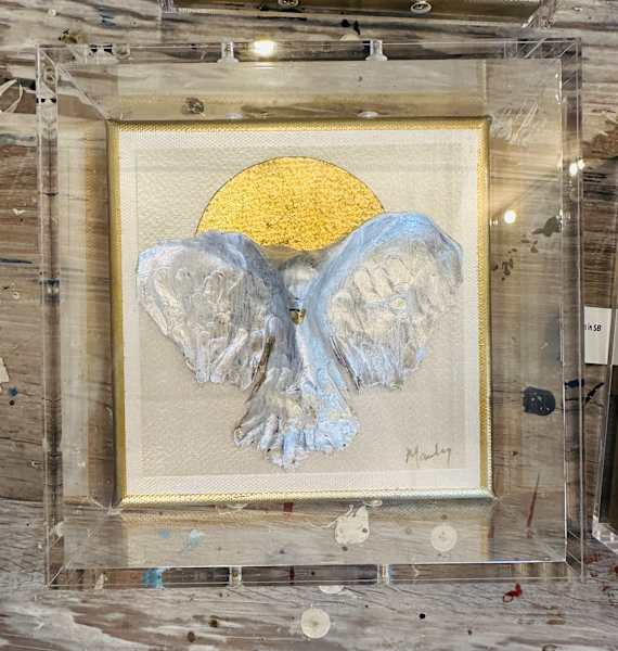 holy spirit painting in a shadow box