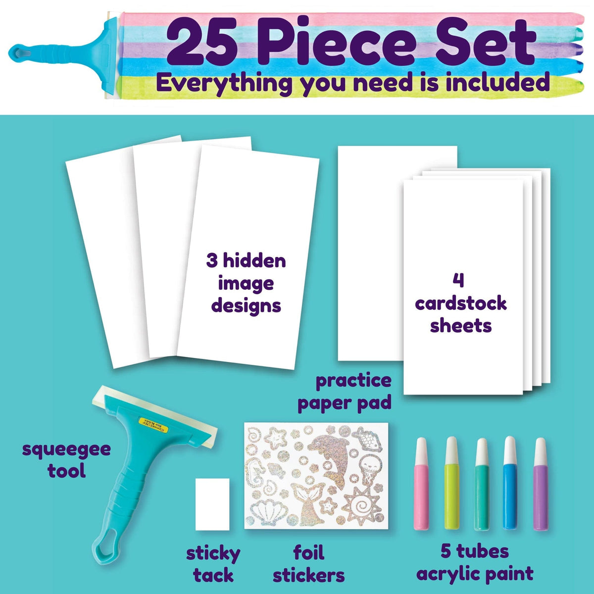 Faber Castell Faber Castell Magic Reveal Squeegee Art Mermaid - Little Miss Muffin Children & Home