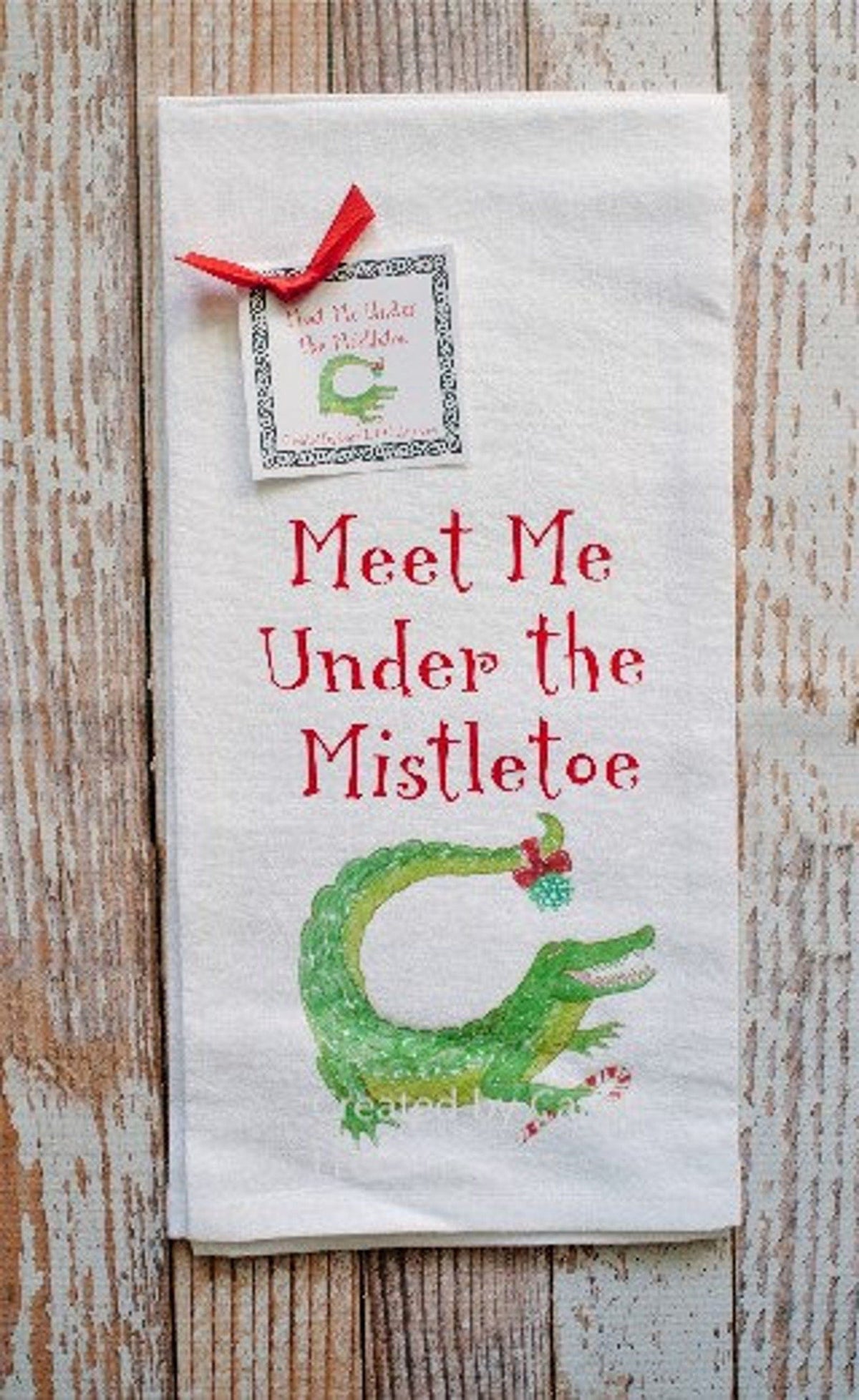 Meet Me Under the Mistletoe Gator Towel