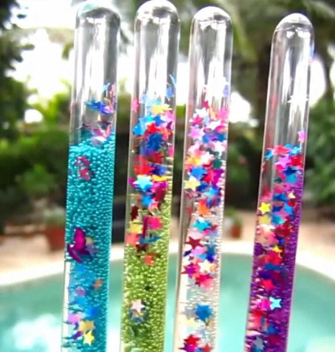 Metallic glitter star wand dress-up accessory