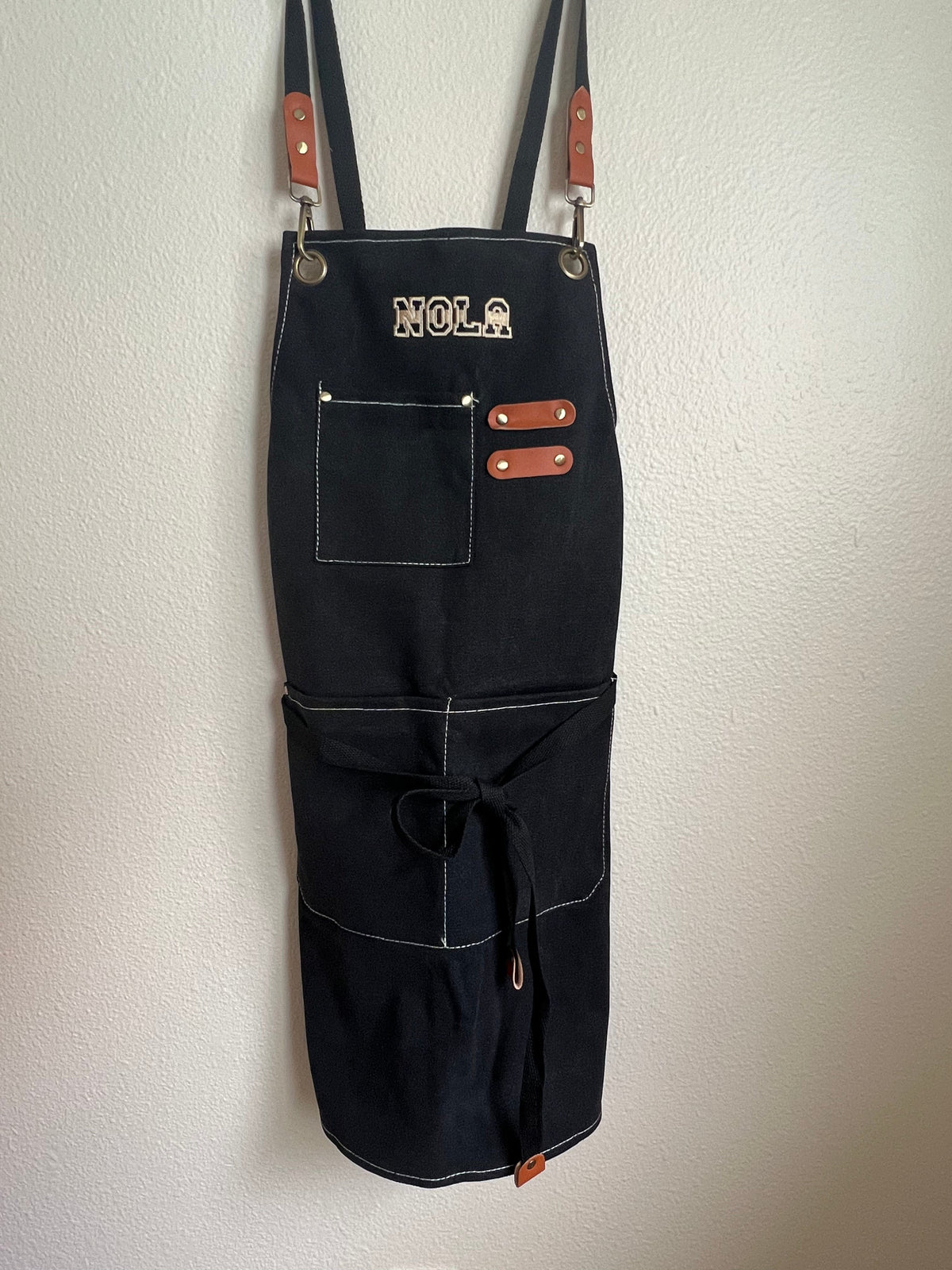 Whereable Art WHEREable Art Crossback Embroidered Canvas Apron - Little Miss Muffin Children & Home