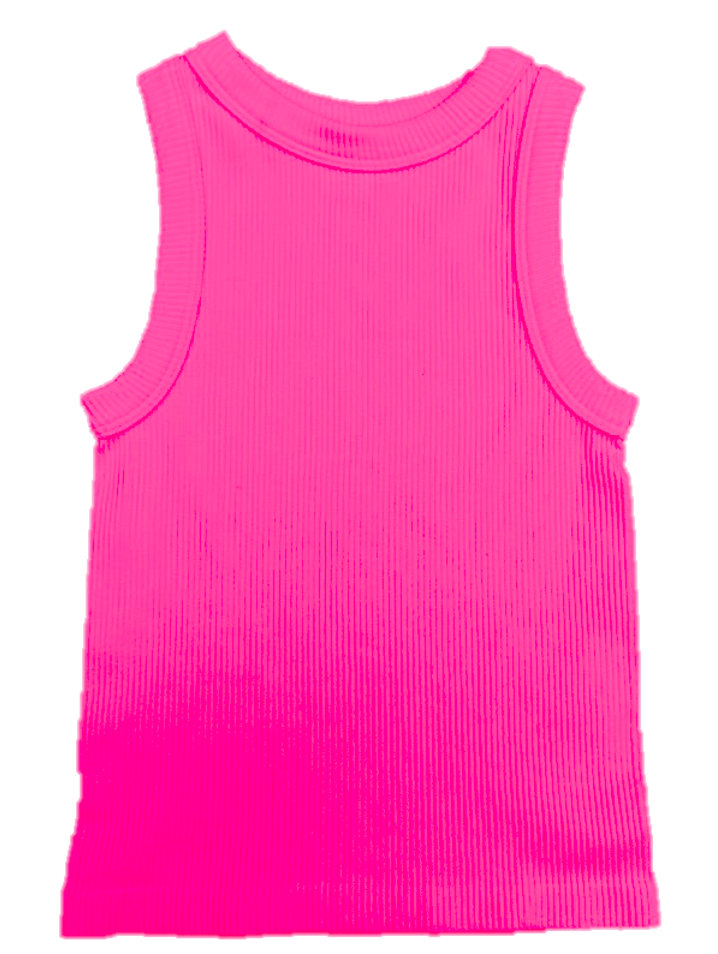 Suzette High Neck Ribbed Tank - Little Miss Muffin Children & Home