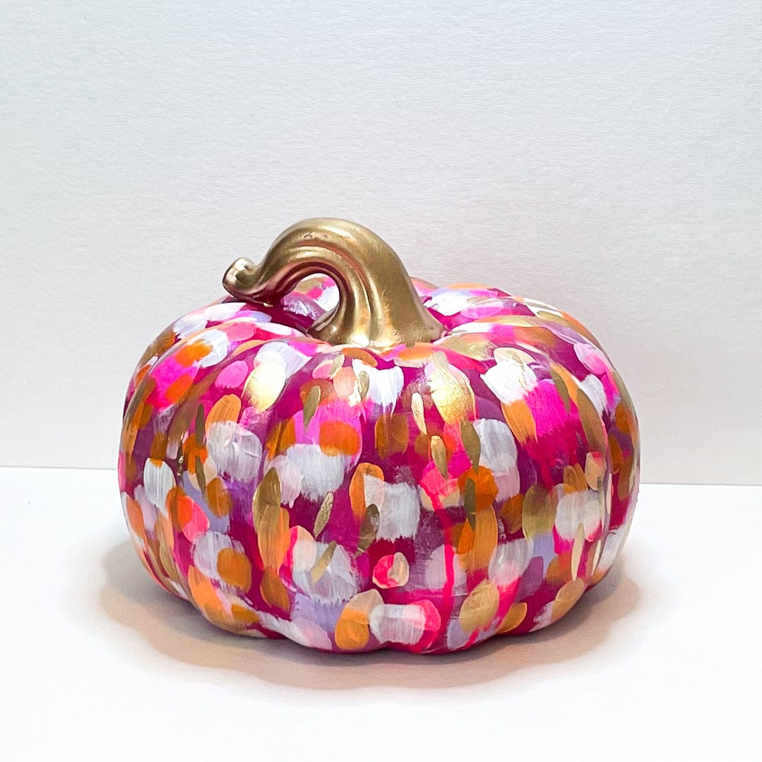 Large Pink Abstract Pumpkin