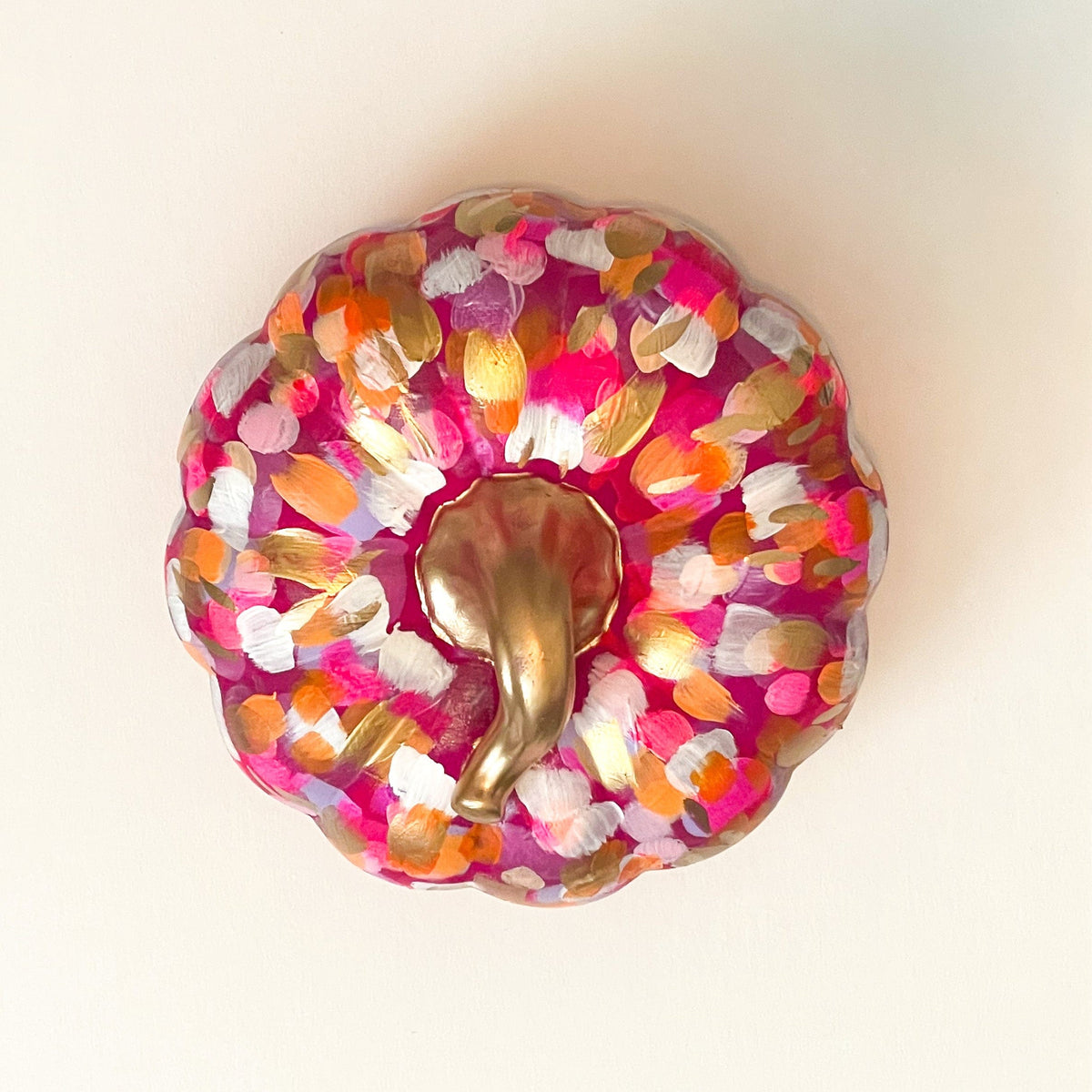 Large Pink Abstract Pumpkin