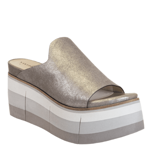 Naked Feet Flow Slide Sandal in Silver