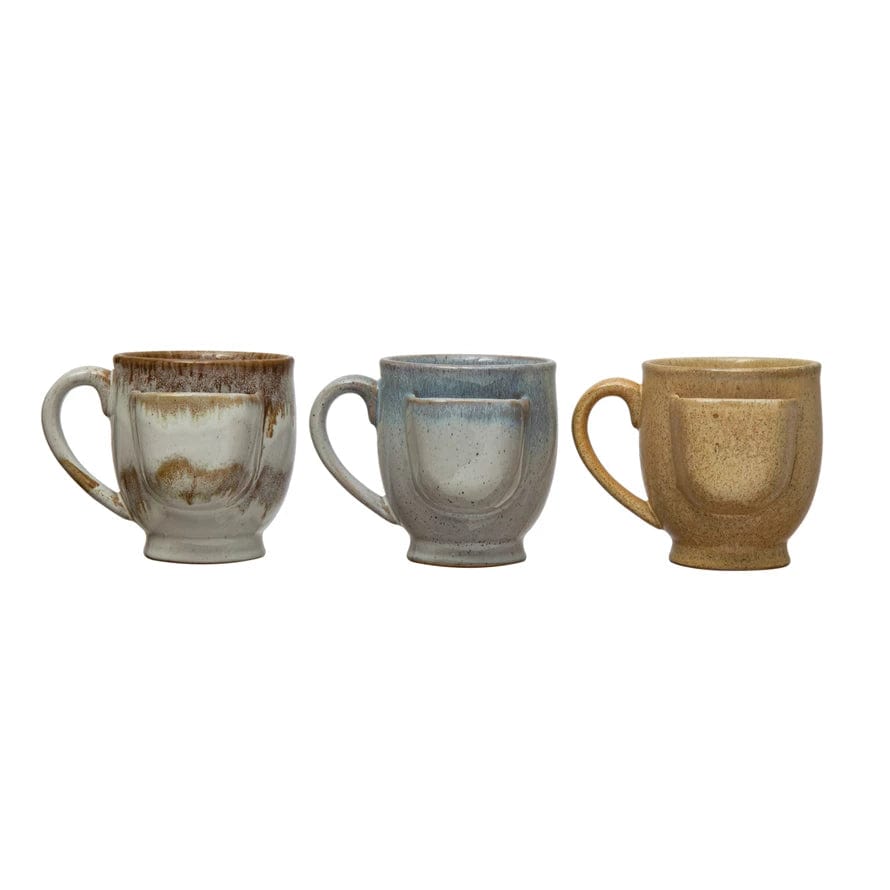 Creative Co-Op Stoneware Mug with Tea Bag Holder
