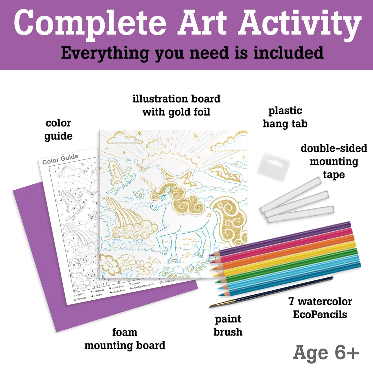 Faber Castell Faber Castell Color By Number Unicorn Foil Fun - Little Miss Muffin Children & Home