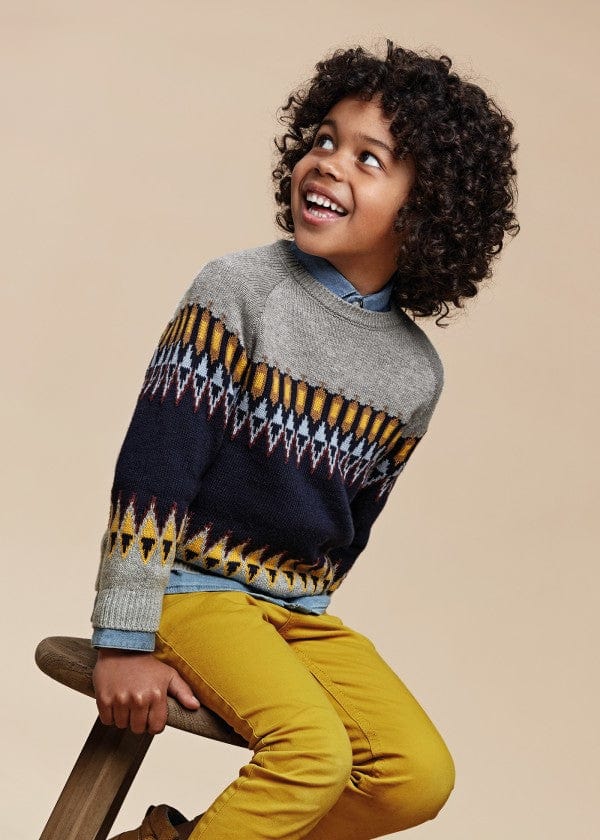 Jacquard knit sweater girl | Mayoral ®