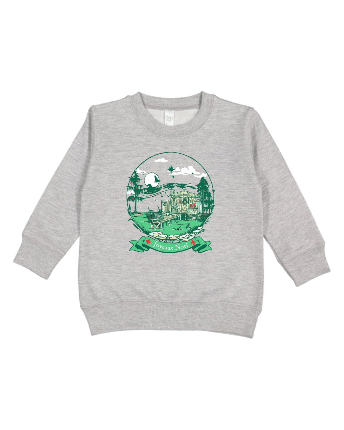 Whereable Art Whereable Art Joyeaux Noel Children's Sweatshirt in Grey - Little Miss Muffin Children & Home
