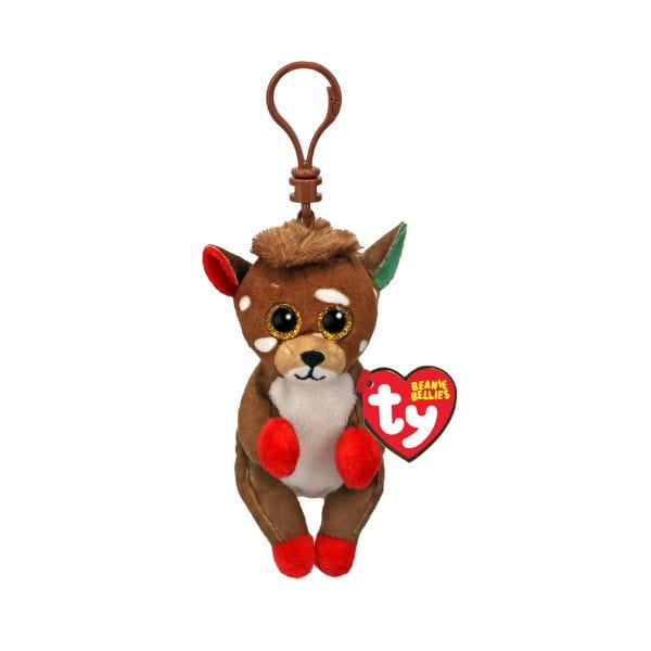 Ty Inc Ty Inc Beanie Bellies Juno Brown Reindeer Clip - Little Miss Muffin Children & Home