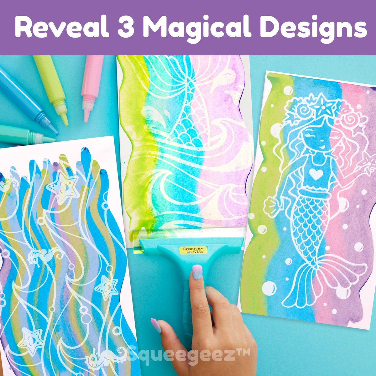 Faber Castell Faber Castell Magic Reveal Squeegee Art Mermaid - Little Miss Muffin Children & Home