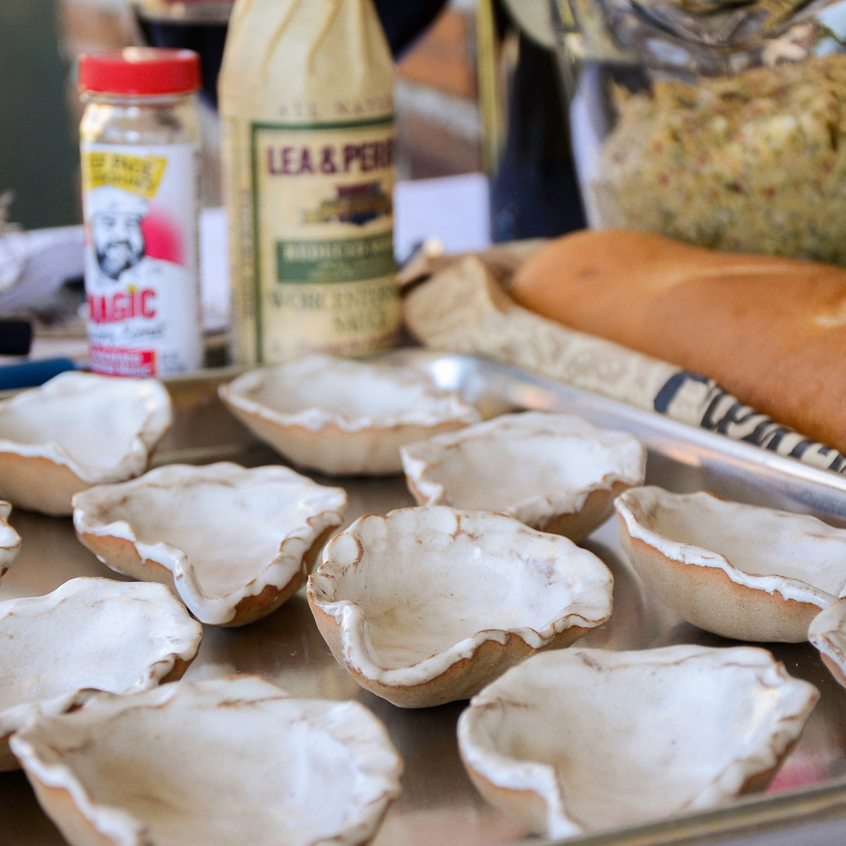 Loftin Oysters Llc Loftin Oysters Set of 12 Ceramic Oyster Shells Cookware - Little Miss Muffin Children & Home