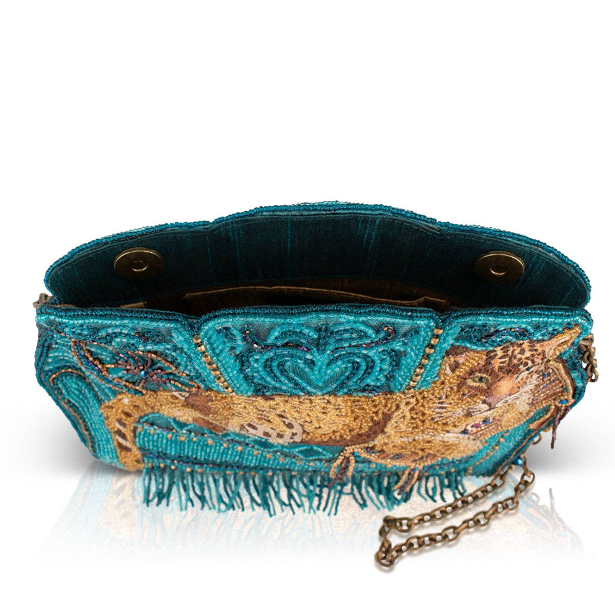 Lazy Leopard crossbody handbag by Mary Frances Accessories, view 9