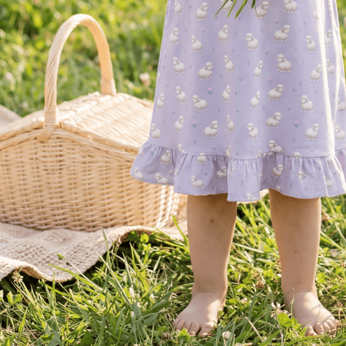 Little Sheep Long Sleeve Boho Dress