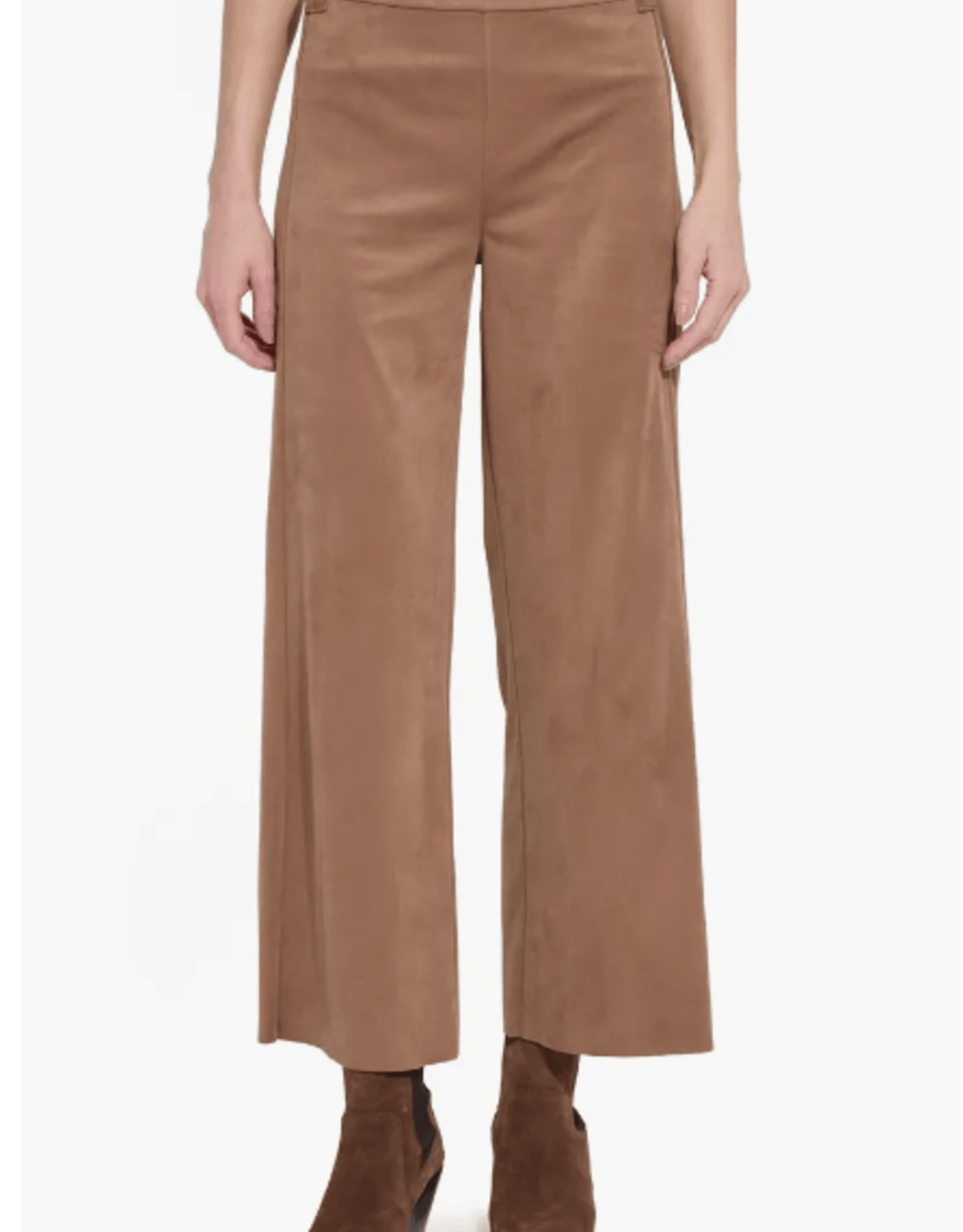 wide leg suede pants