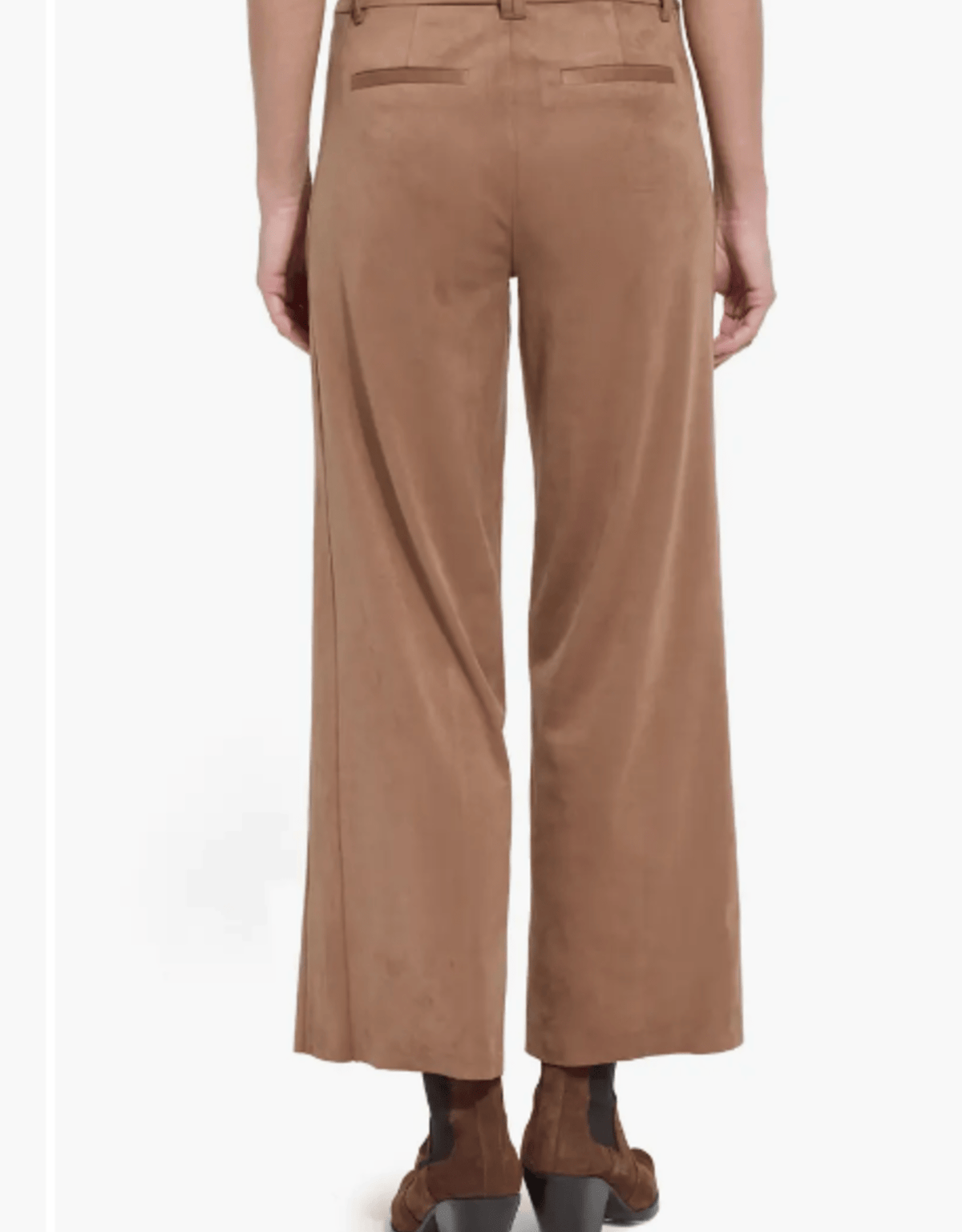 Lysse Vionette Vegan Suede Wide Leg Trouser, Lux Camel, 28' inseam - Little Miss Muffin Children & Home