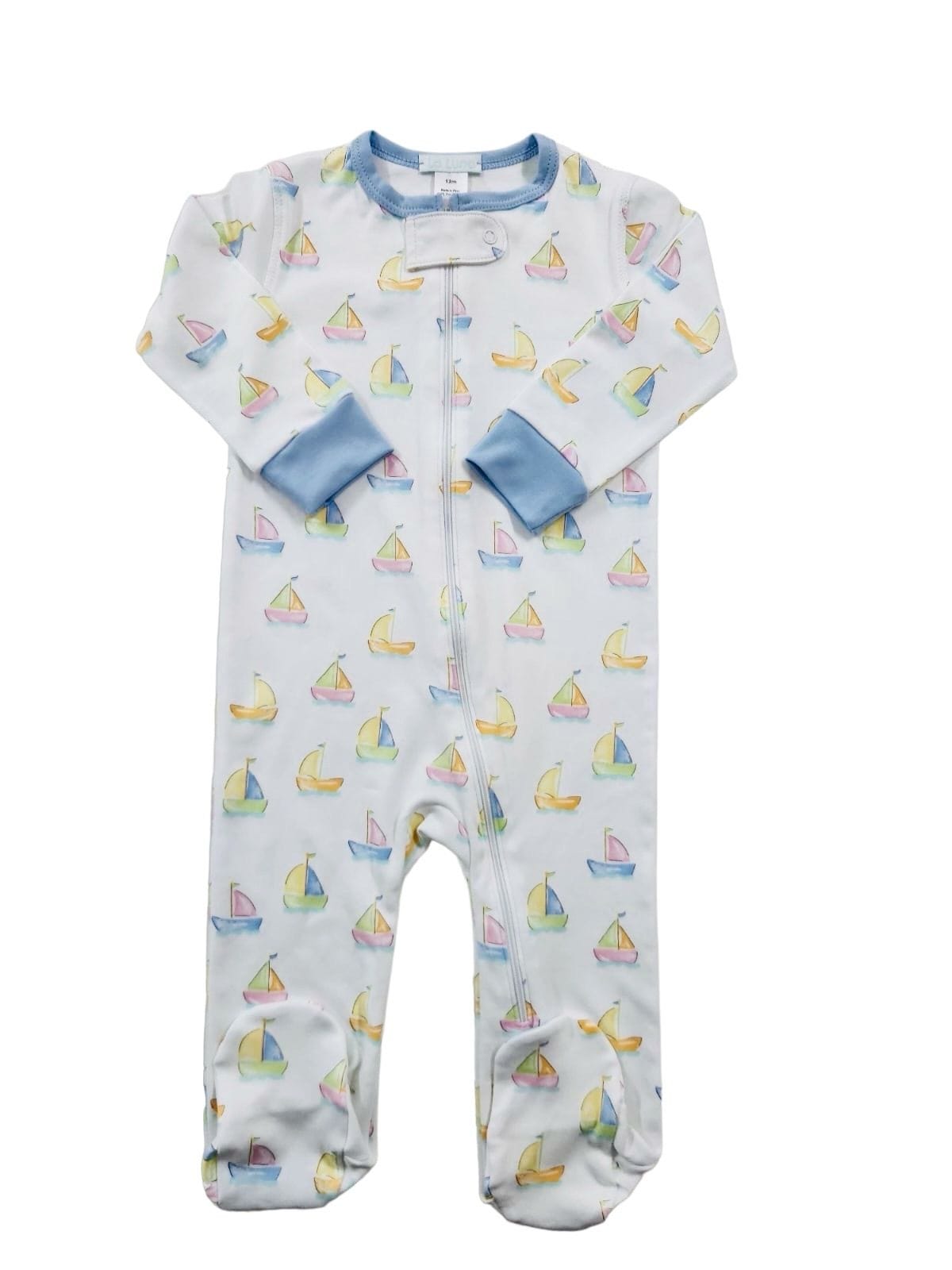 Lulu Bebe Lulu Bebe Sailboat Pima Footies for Boy - Little Miss Muffin Children & Home