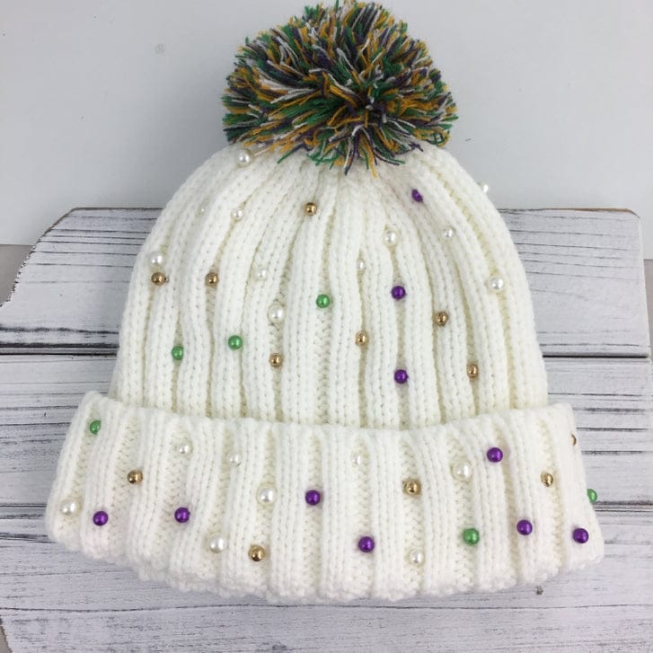 mardi gras beanie hat