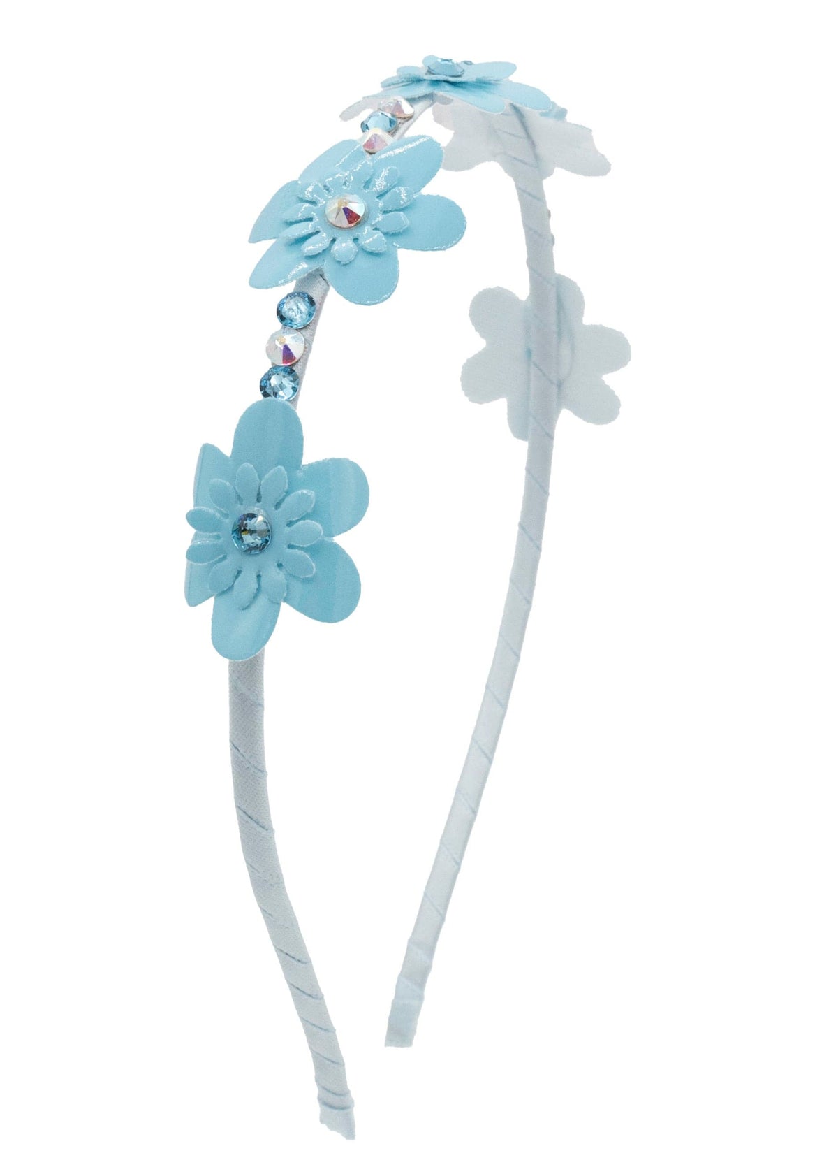 Multi Flower Leather Halo Headband