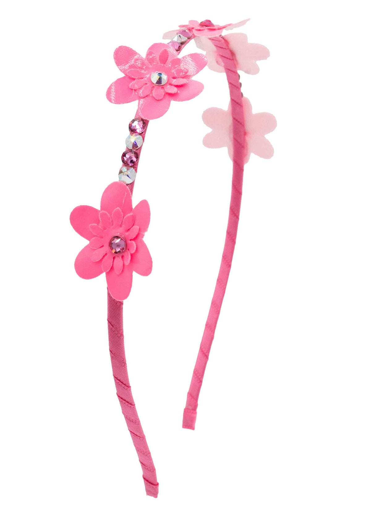 Multi Flower Leather Halo Headband