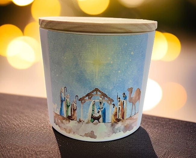 Nativity and Christmas 10oz Candle