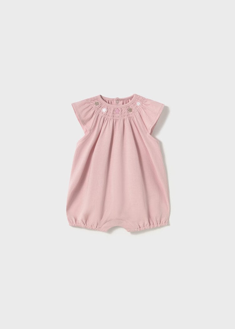 Mayoral Usa Inc Mayoral Newborn Rompers in Baby Pink, Available in 2 Styles - Little Miss Muffin Children & Home