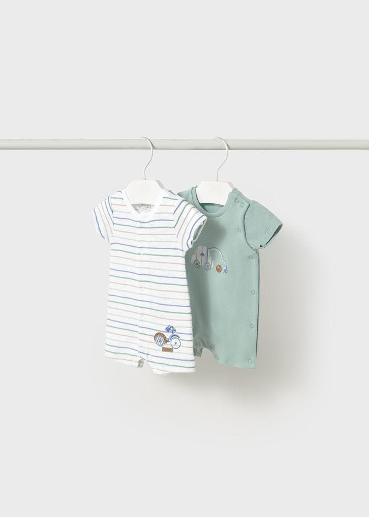 Mayoral Usa Inc Mayoral Short Sleeve Romper, 2 Styles Available - Little Miss Muffin Children & Home