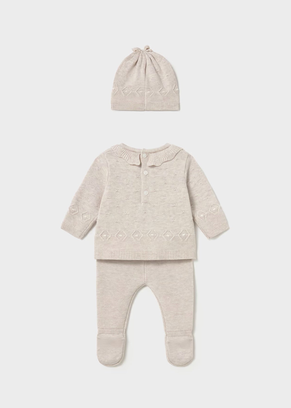Newborn 3-Piece Knit Set with Hat