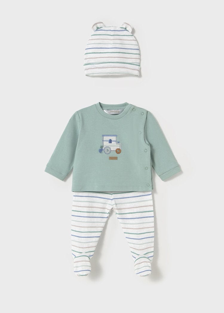 Mayoral Usa Inc Mayoral 3-Piece Set with Hat in Jade - Little Miss Muffin Children & Home