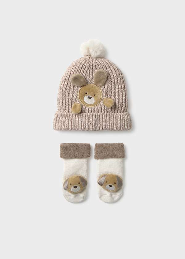 Mayoral Usa Inc Newborn Bear Hat & Mittens/Socks Set - Little Miss Muffin Children & Home